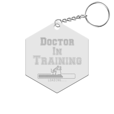 Doctor in Training Hexagon Keychain